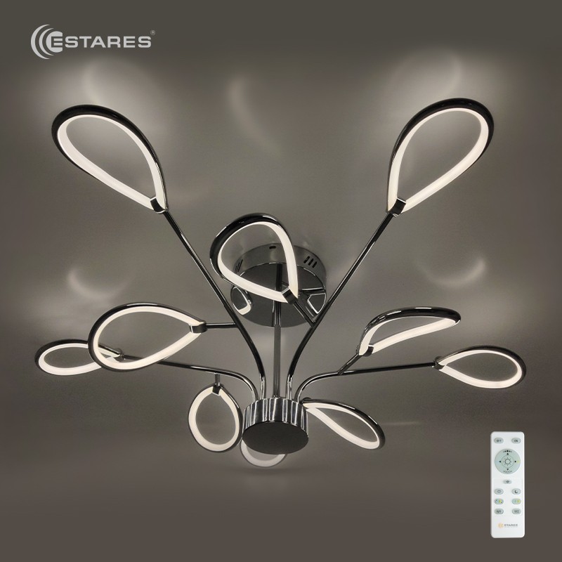 Управляемый светодиодный светильник MAGNOLIA 80W R-680-CHROME/OPAL-220-IP20