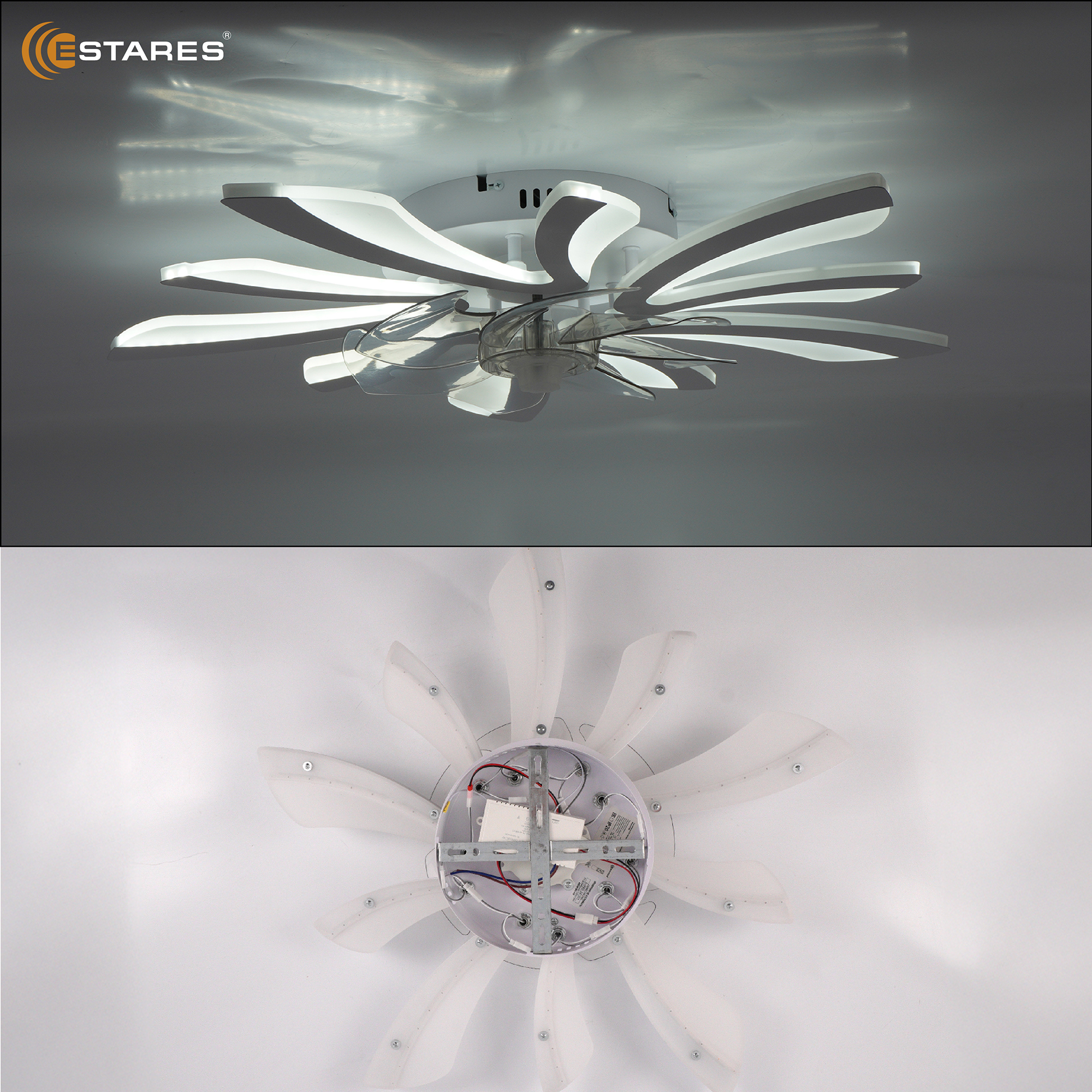 FAN ALESSIA 80W+15W R-RC-WHITEWHITE ОЗОН 6