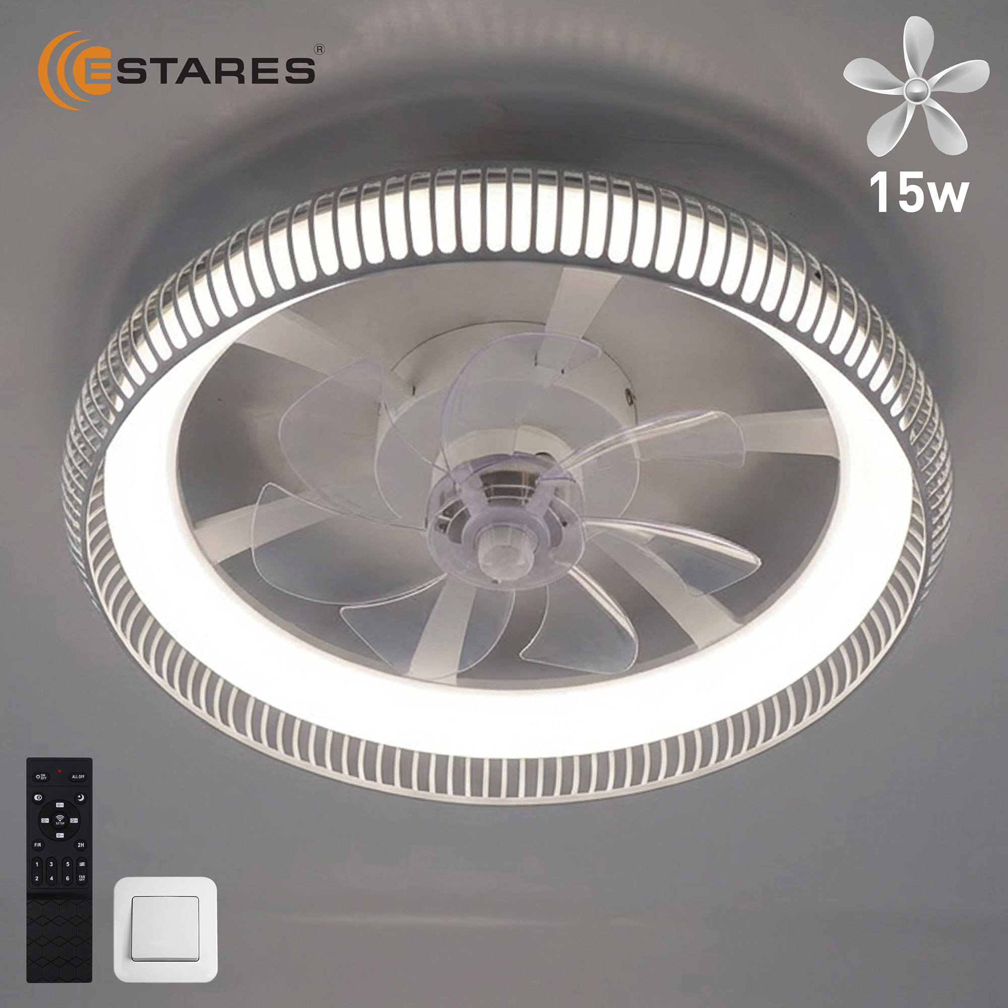 FAN FRAME 45W+15W R-APP-WHITEWHITE Озон 9