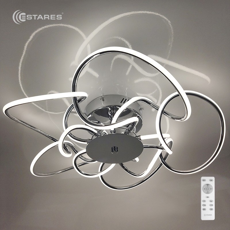 2020_Управляемый светодиодный светильник CAMELIA 120W R-600-CROME/OPAL-220-IP20