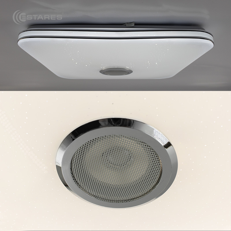 Управляемая светодиодная музыкальная люстра MUSIC RGB 80W S-APP-430-WHITE CHROME-220-IP20
