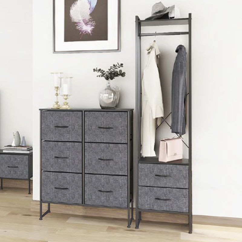 COMMOD 3F-6D-GRAY-80x30x97  комод-макси плюс