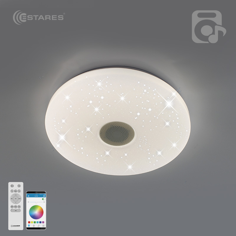Управляемая светодиодная музыкальная люстра a-play RGB 40W R-APP-330-WHITE WHITE-220-IP20