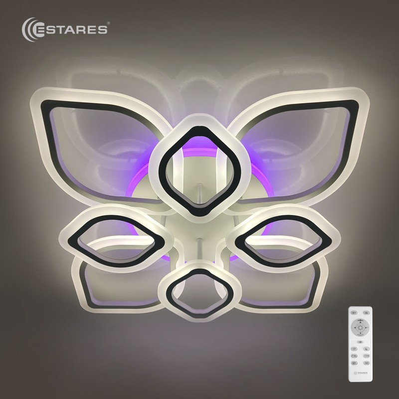 Управляемая светодиодная люстра Amalia RGB 90W+10W 8R-730x120-WHITE/WHITE-220-IP20