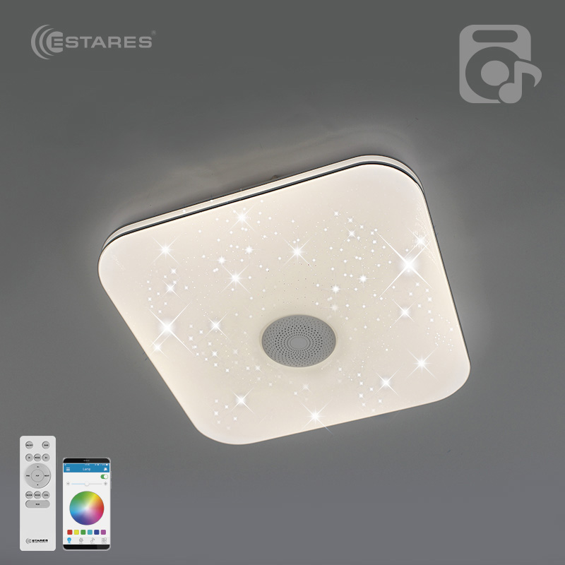 Управляемая светодиодная музыкальная люстра a-play RGB 80W S-APP-430-WHITE WHITE-220-IP20