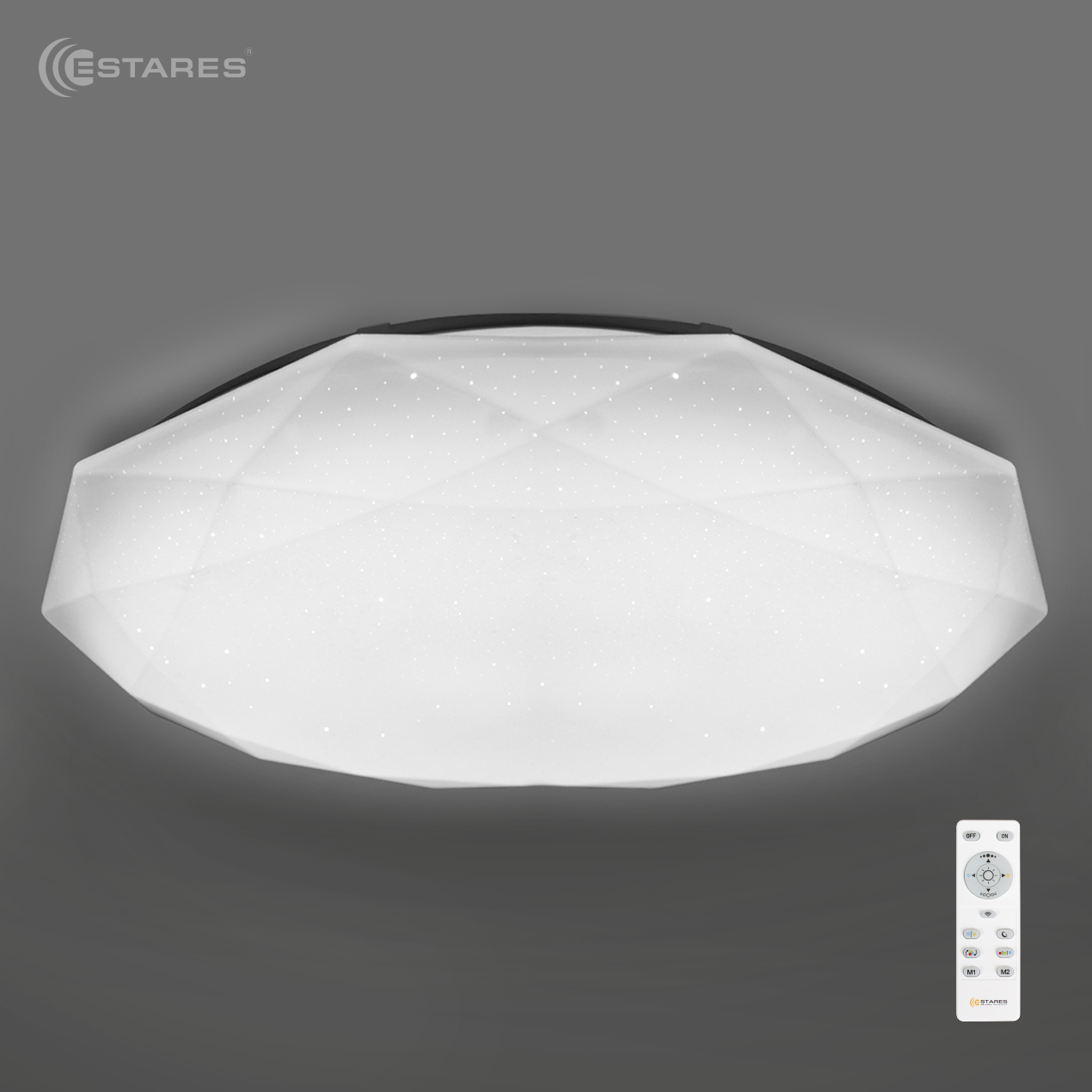   Управляемый светодиодный светильник ALMAZ 60W R-500-SHINY/WHITE-220V-IP44 /2019