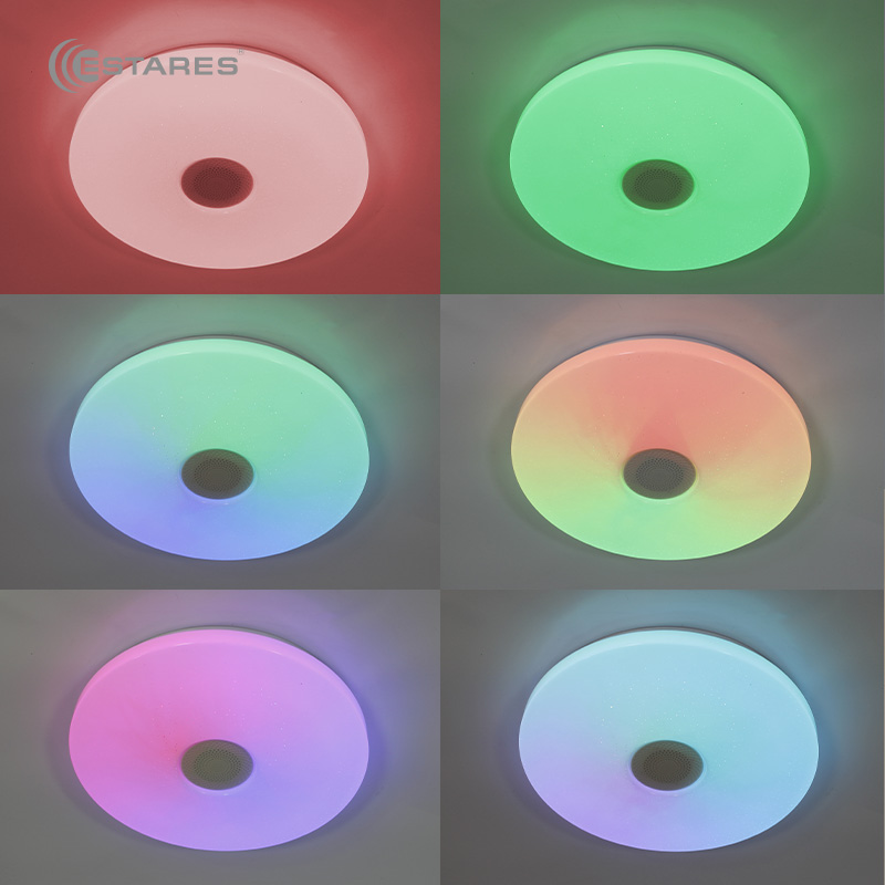 Управляемая светодиодная музыкальная люстра a-play RGB 40W R-APP-330-WHITE WHITE-220-IP20