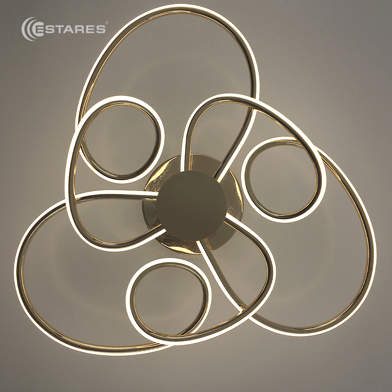 Управляемый светодиодный светильник BONITA 92W R-500x200-GOLD OPAL-220-IP20