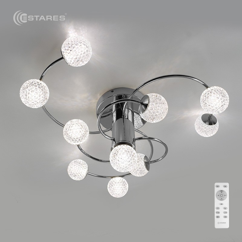 Управляемый светодиодный светильник LaLUNA 100W R-730x285-CHROME/CLEAR-220-IP20