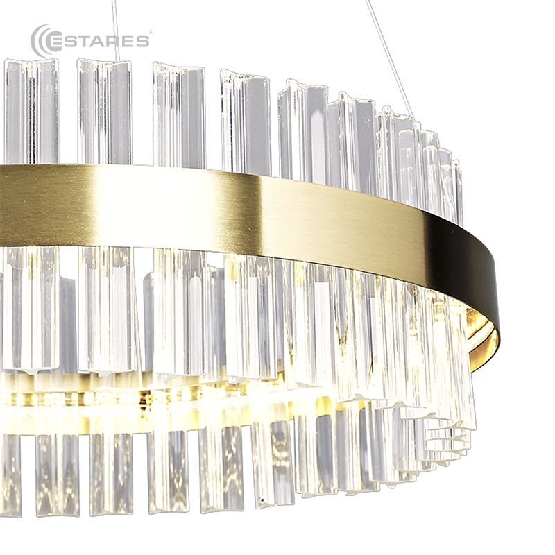 Управляемая светодиодная люстра SOFIA 100W R-APP-500x1000-GOLD CLEAR-220-IP20