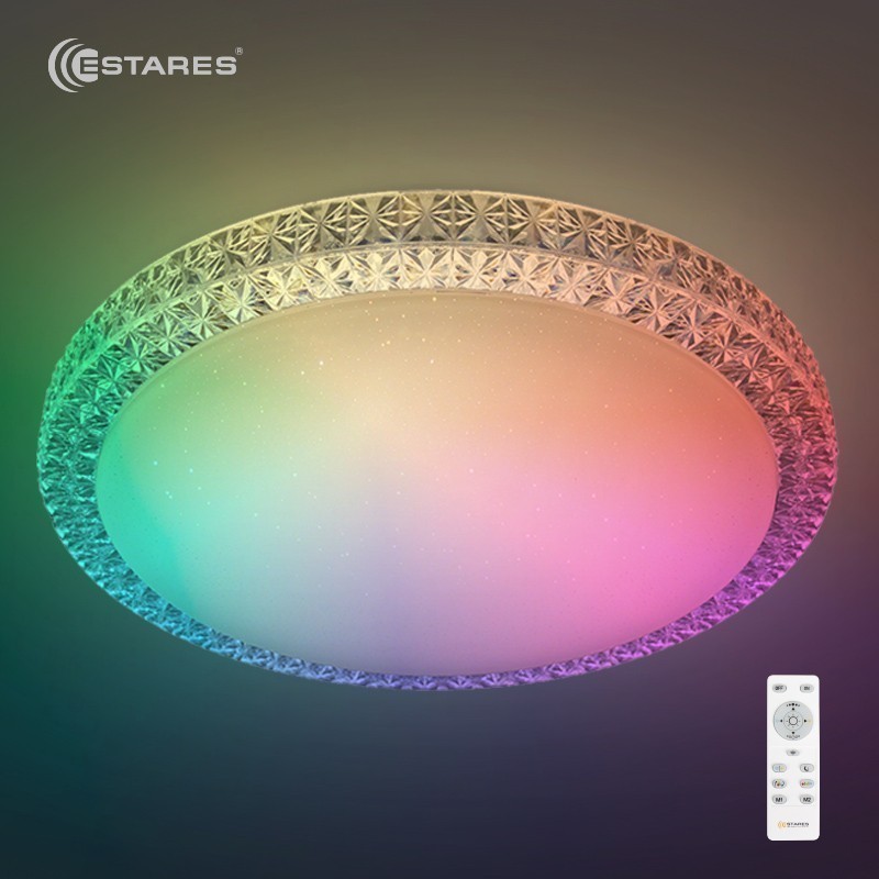 2020_Управляемый светодиодный светильник PLUTON RGB 70W R-595-CLEAR/SHINY-220-IP40