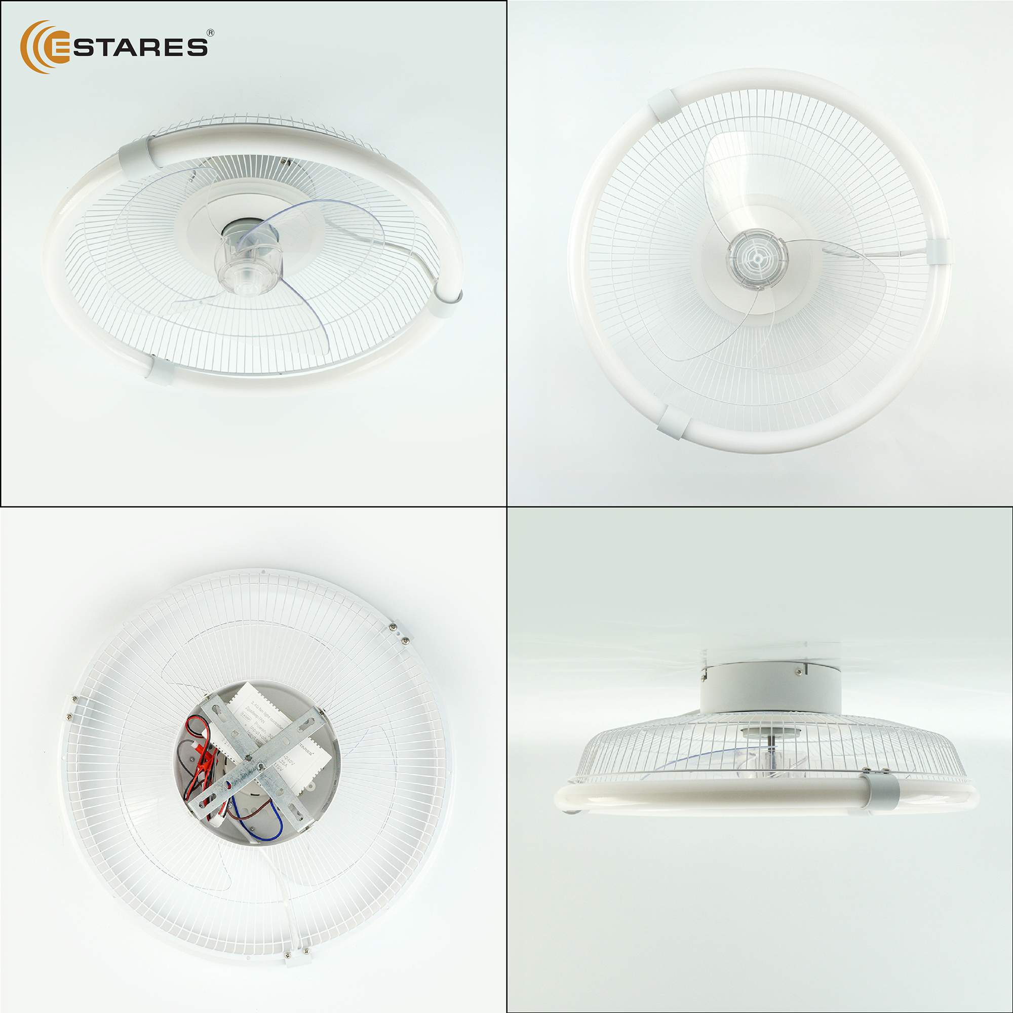 Управляемая LEDлюстра с вентилятором FN-LM VIBE 60W+18W R-APP-450x145-WHITE WHITE-220-IP20 SMARTHOME