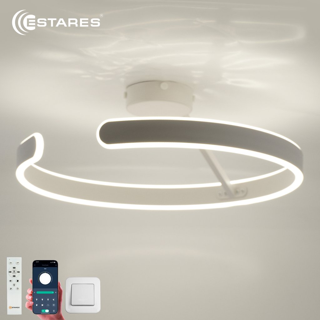 Управляемая светодиодная люстра MADERA 80W R-APP-500x170-WHITE/WHITE-220-IP20