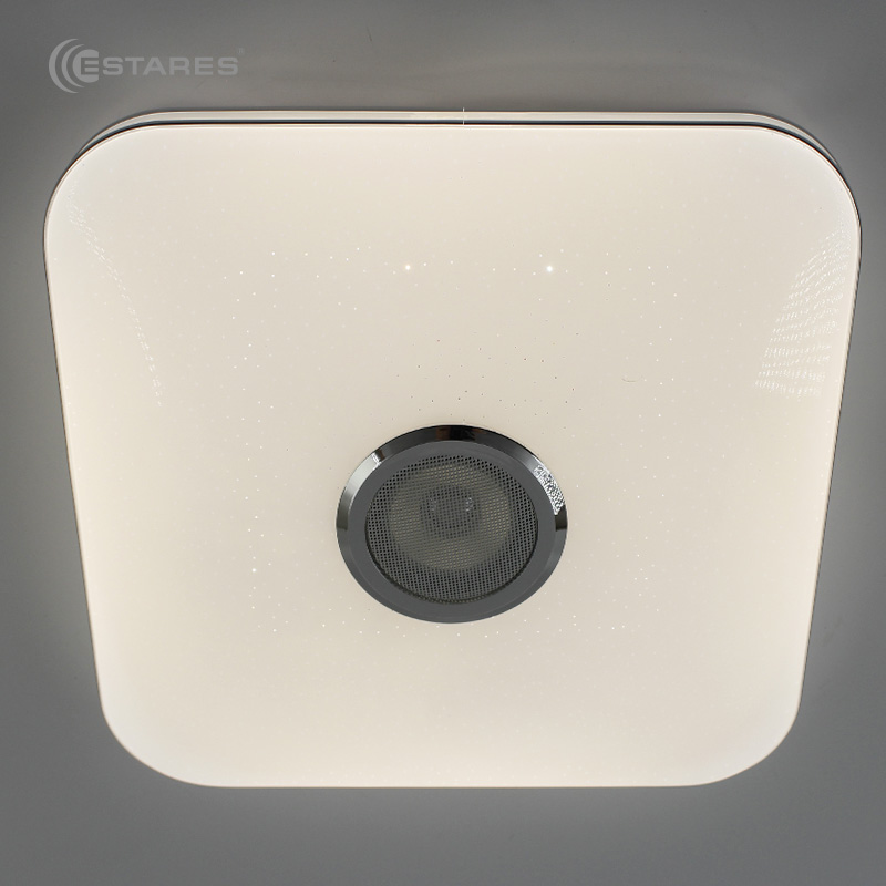 Управляемая светодиодная музыкальная люстра MUSIC RGB 40W S-APP-330-WHITE CHROME-220-IP20