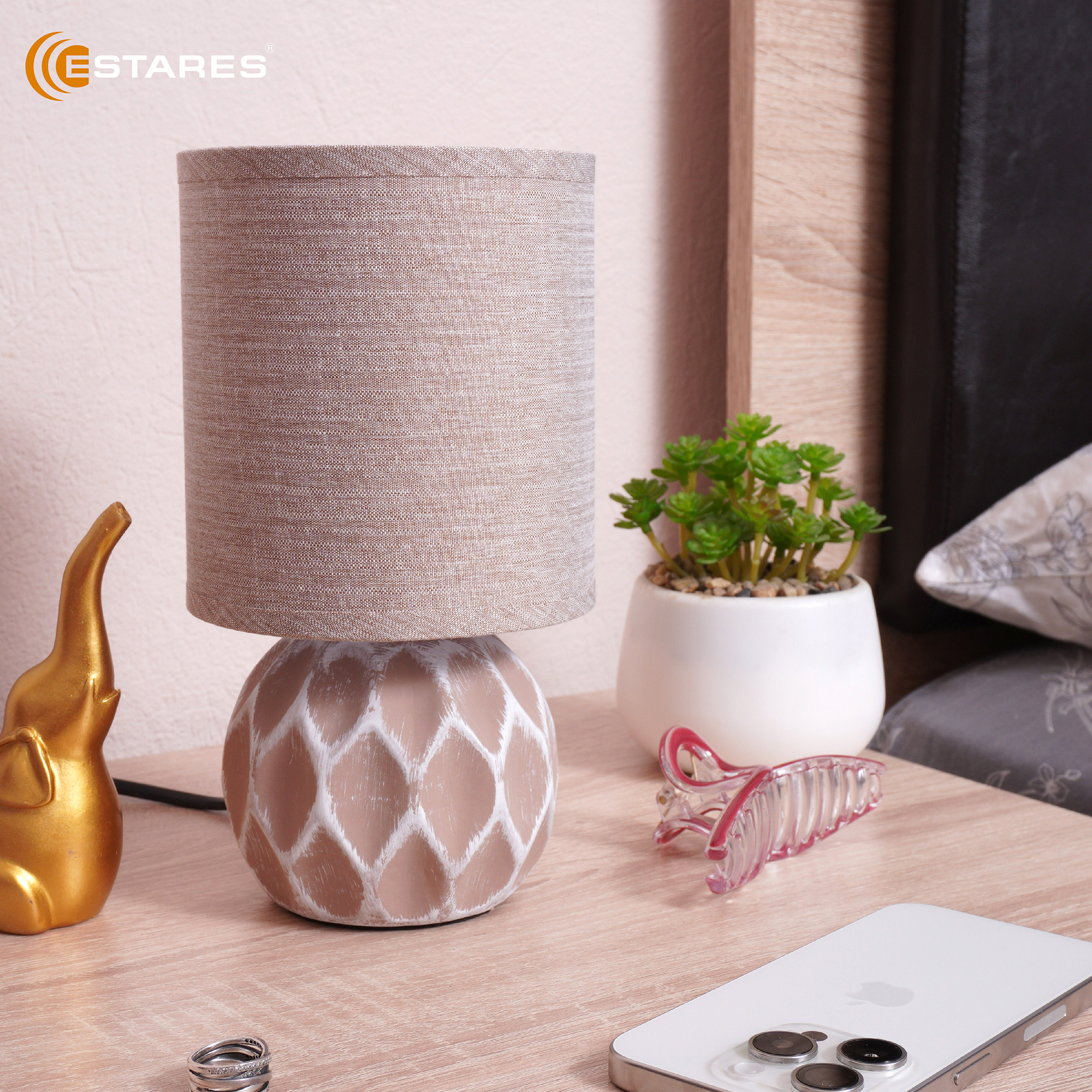 Настольная лампа COFI 1xE14 R-130x220-BEIGE-220-IP20