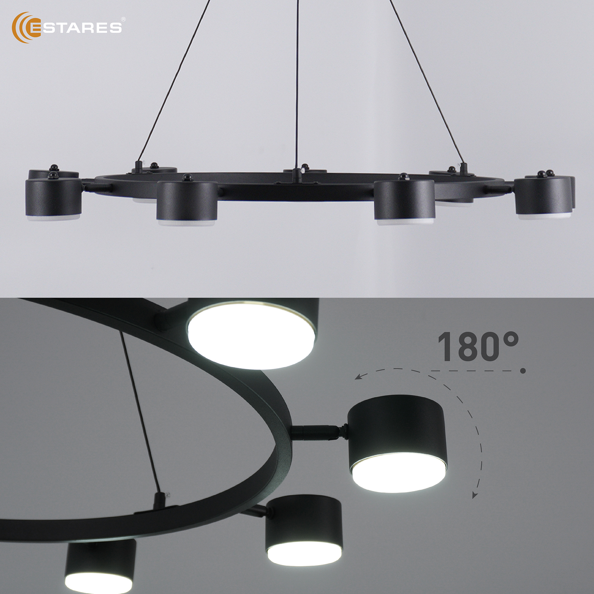 LAMPADA 9xGX53 black Озон 8