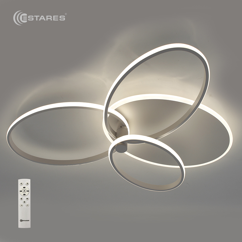 Управляемая светодиодная люстра KIO four 100W 5R-RC-680x475x135-WHITE/WHITE-220-IP20, модель KIOTO