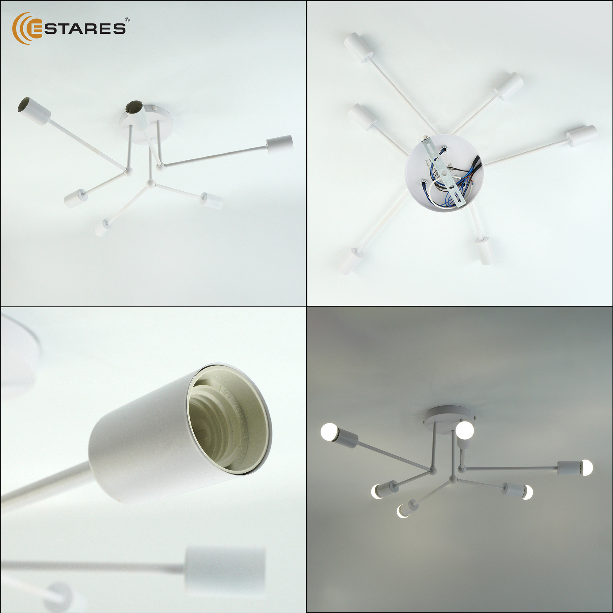 Люстра BELFAST 6xE27 R-740x190-WHITE-220-IP20