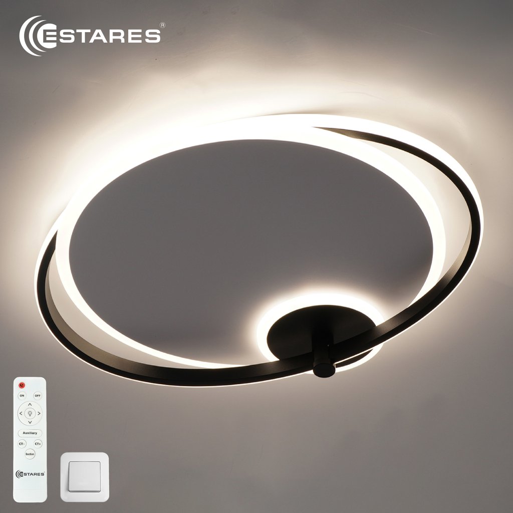 Управляемая светодиодная люстра RUMIKA 100W 3R RC-482x415x90-WHITE/BLACK/WHITE-220-IP20