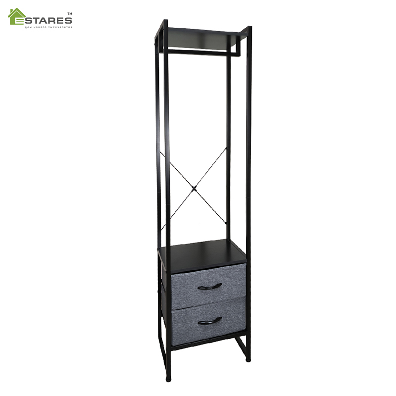 COMMOD 4F-2D-GRAY-44х30х178 комод-вешалка