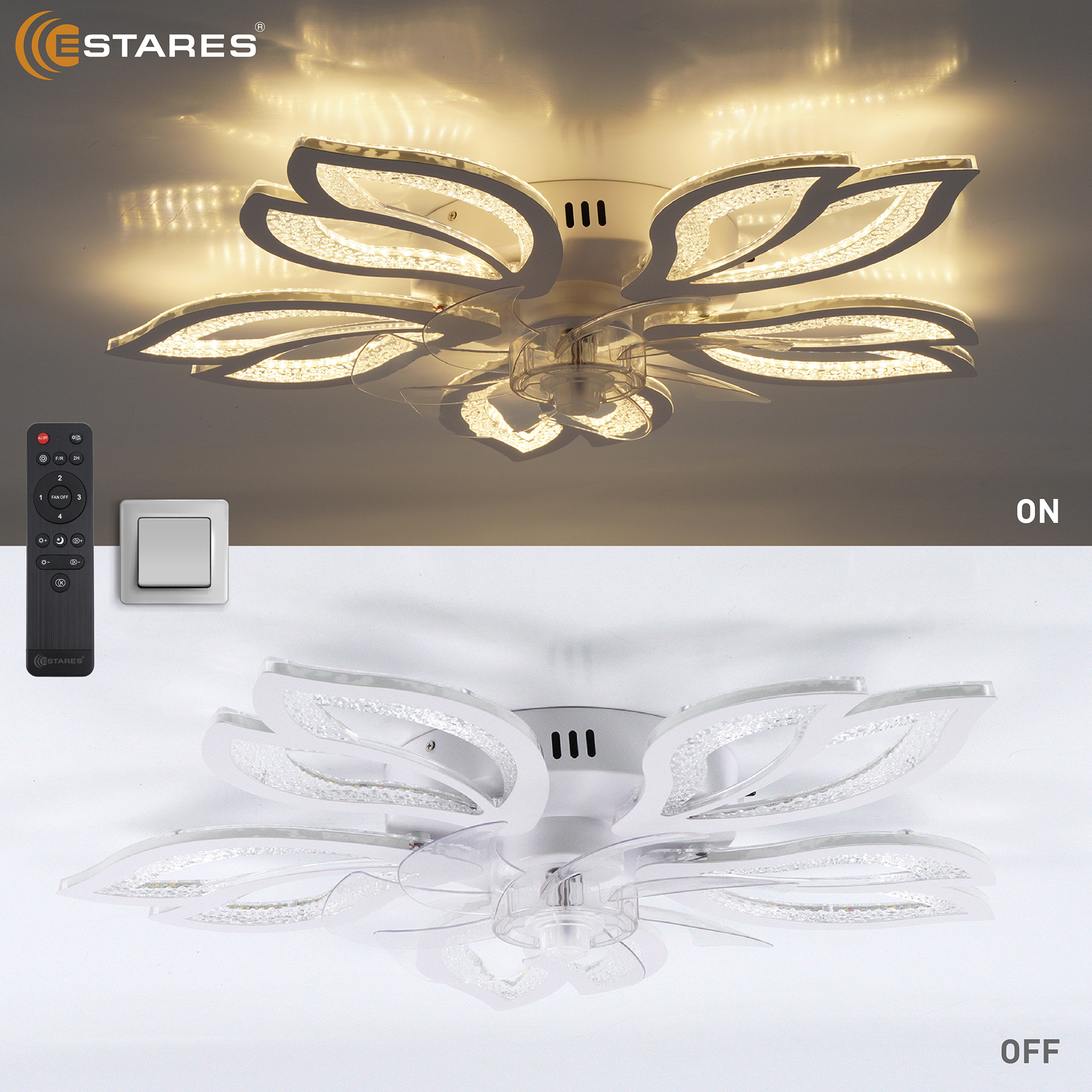 FAN ASTRA ICE 70W+19W 5F-IRC-WHITECLEARCLEAR Озон 2