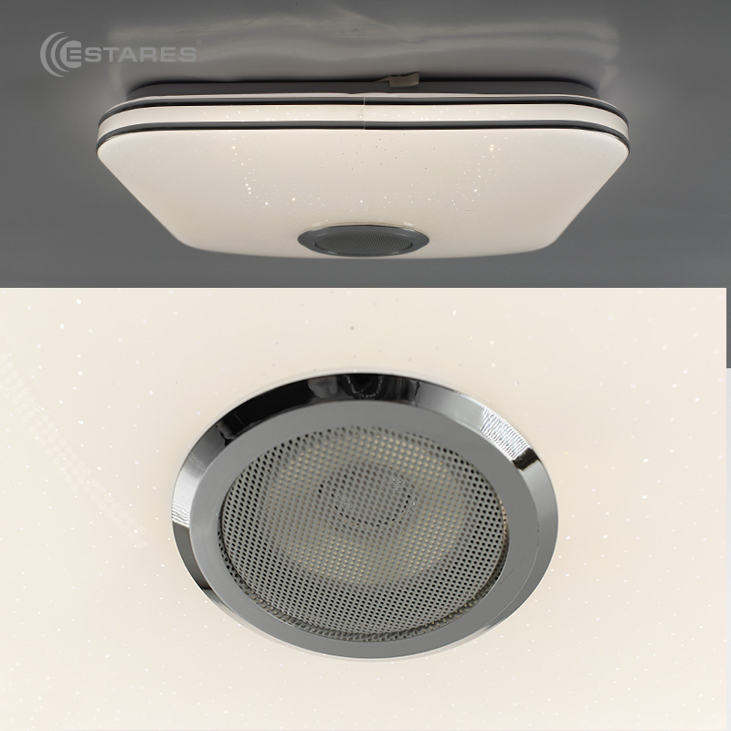 Управляемая светодиодная музыкальная люстра MUSIC RGB 40W S-APP-330-WHITE CHROME-220-IP20