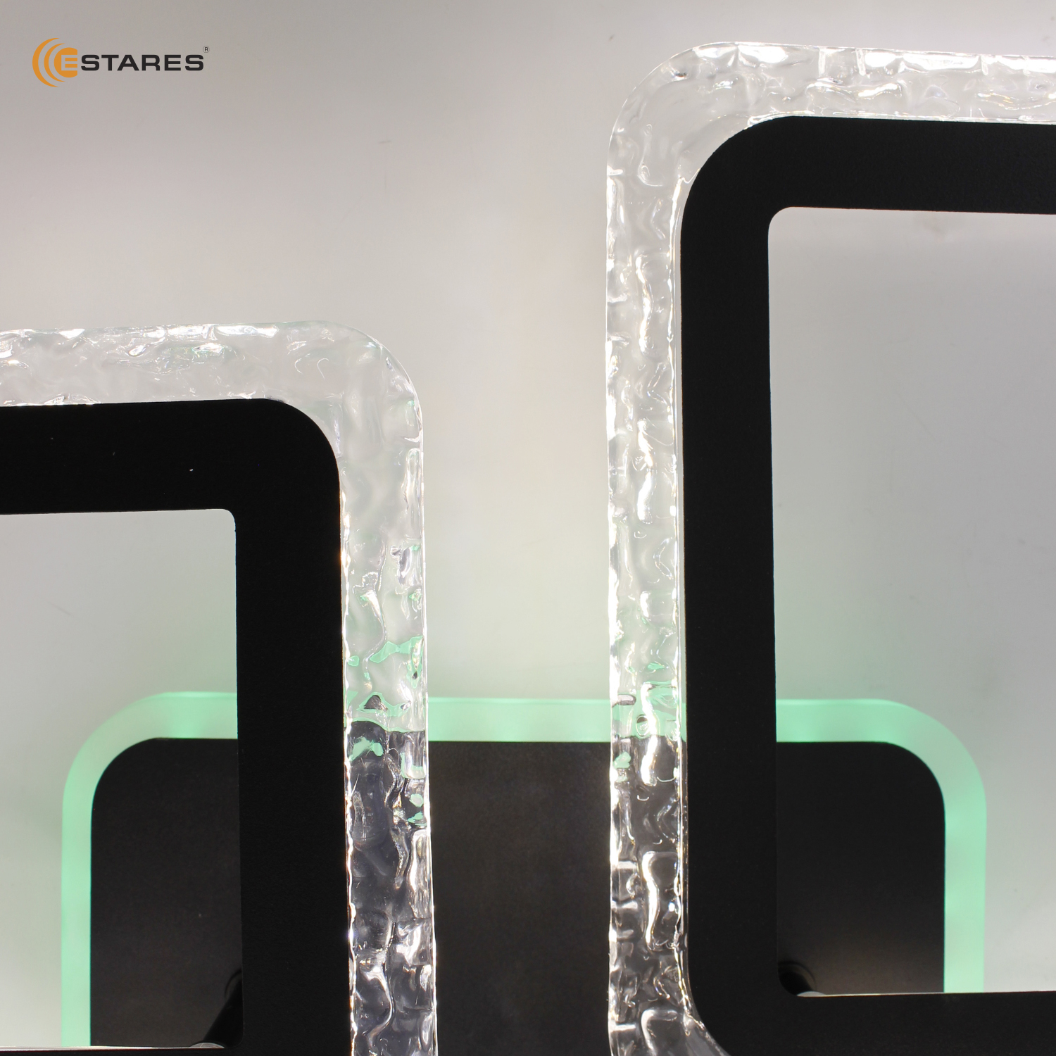 Управляемая светодиодная люстра OVAL ICE RGB 75W 5S-APP-725х500х93-BLACK CLEAR-220-IP20