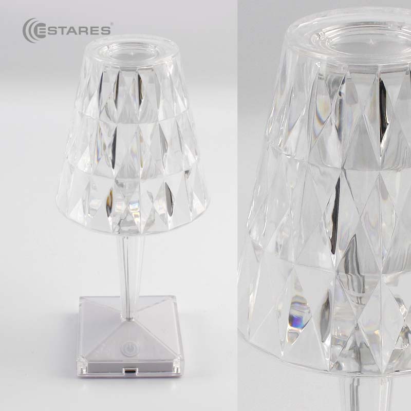 Настольный светодиодный светильник CRYSTAL 3W R-ON OFF-115x255-CLEAR WHITE-DC5V 1A-IP20