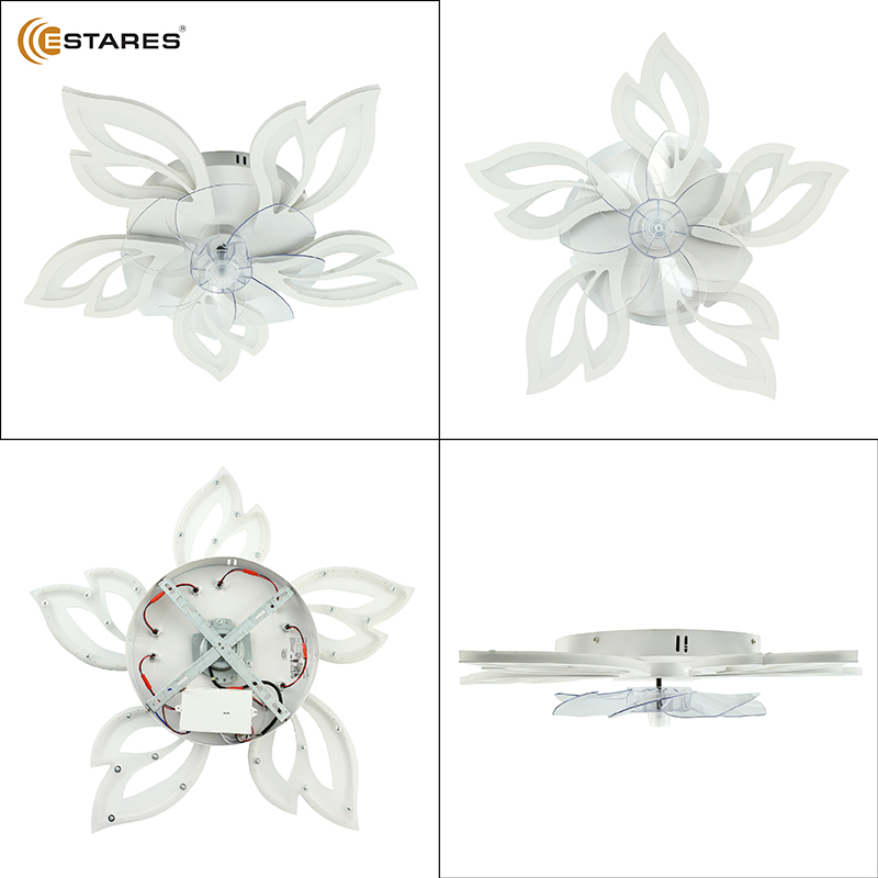 Управляемая светодиодная люстра с вент. FAN  ASTRA 100W+18W 5F-APP-680x120-WHITE WHITE-220-IP20