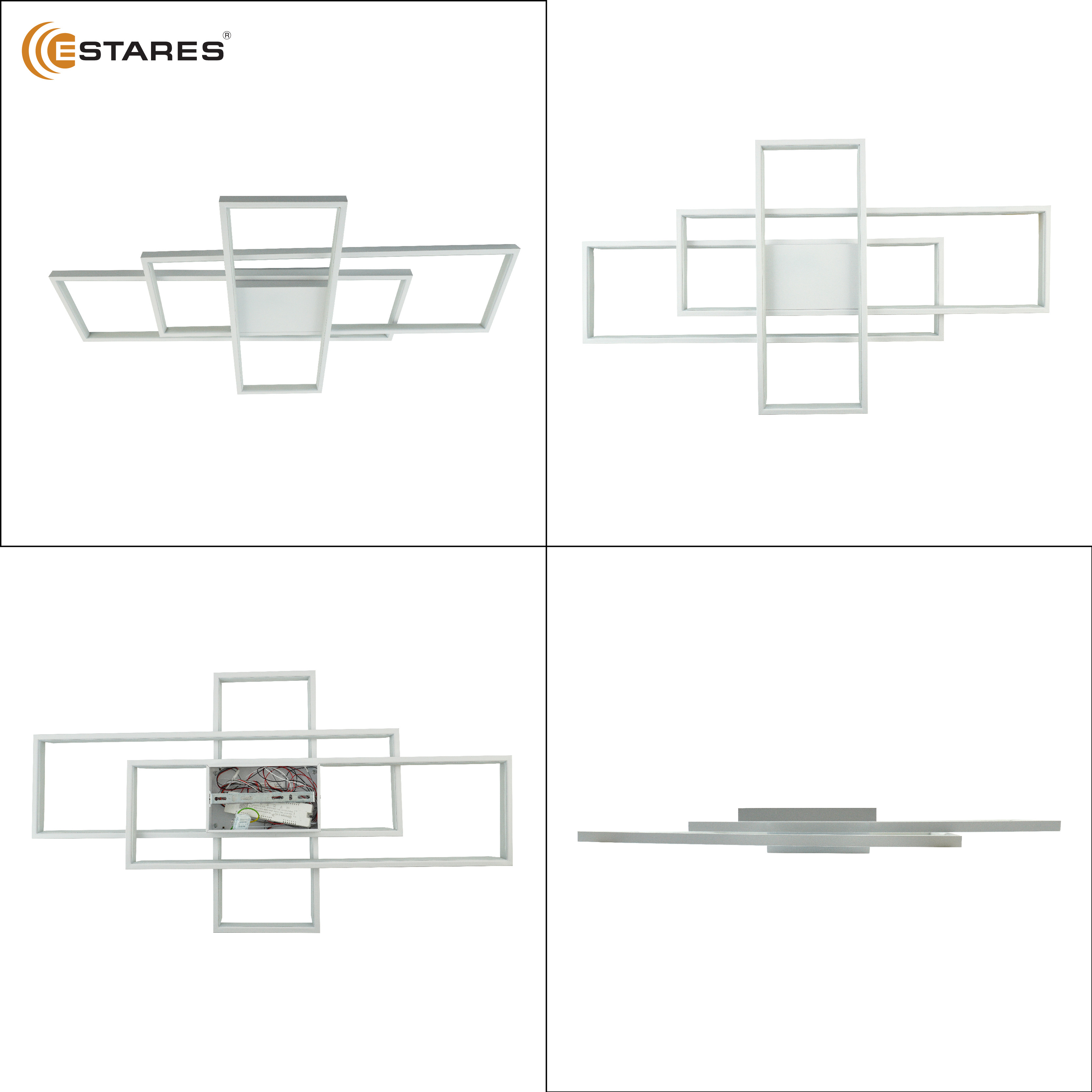 Управляемая светодиодная люстра SVEN 120W 3S-APP-900x500x80-WHITE WHITE-220-IP20