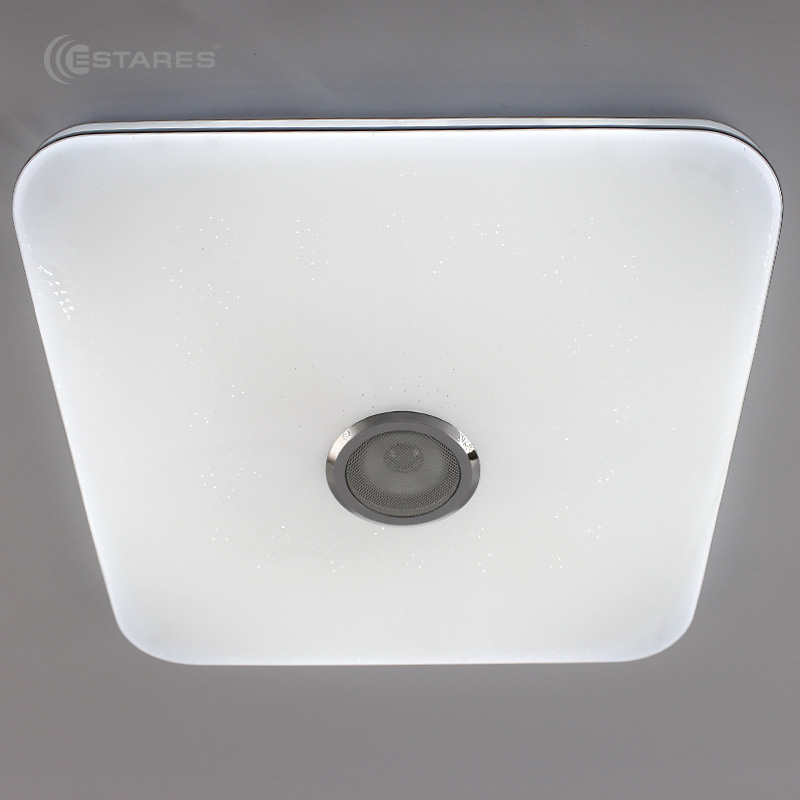 Управляемая светодиодная музыкальная люстра MUSIC RGB 80W S-APP-430-WHITE CHROME-220-IP20
