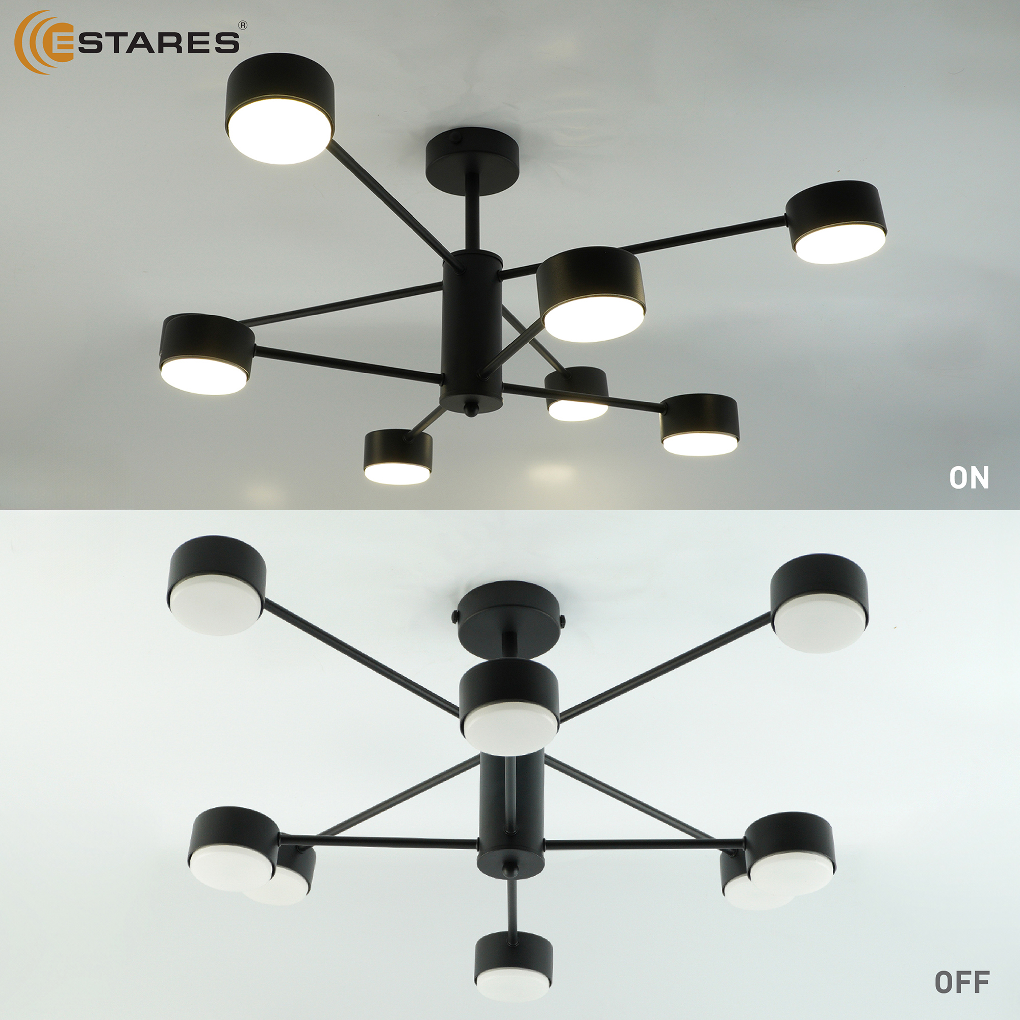 Люстра GUSTA 8xGX53 R-780x300-BLACK-IP20