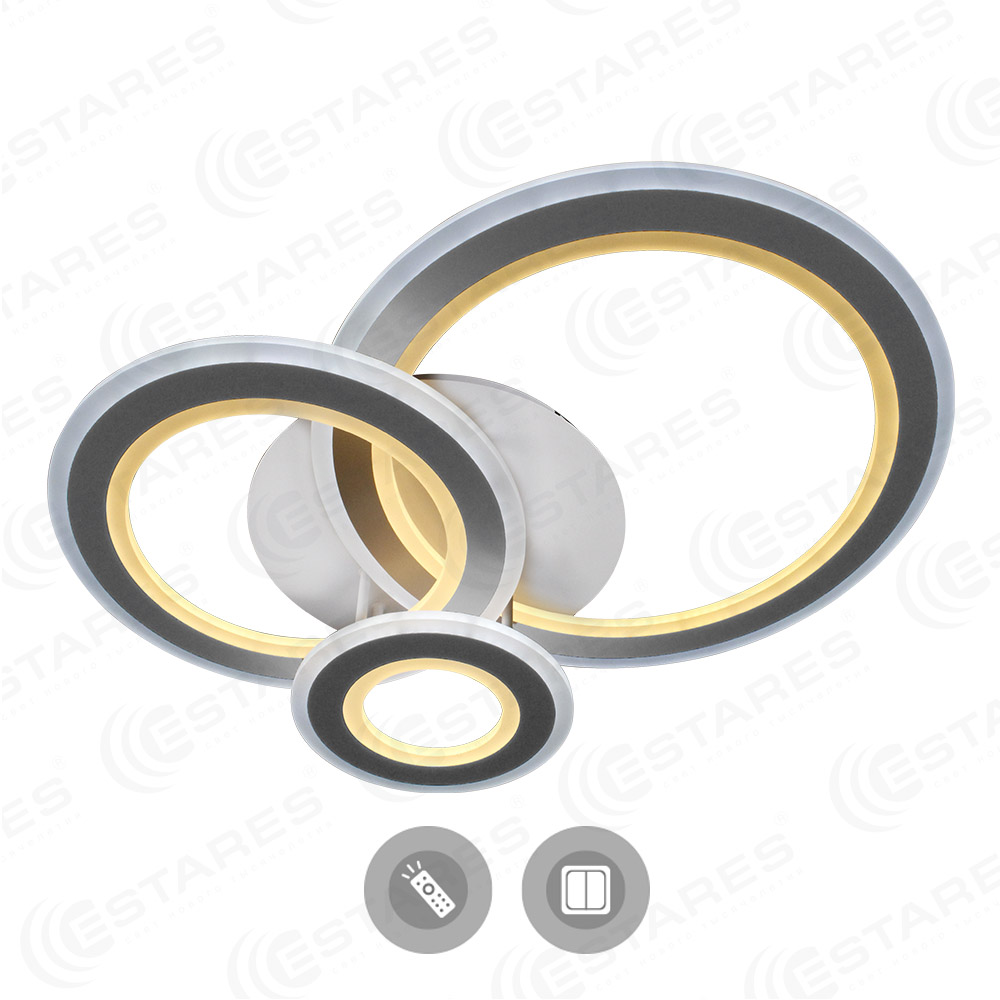 Управляемый светодиодный светильник TRIPLEX ROUND 108W R-700/600-WHITE/WHITE-220-IP44/2019