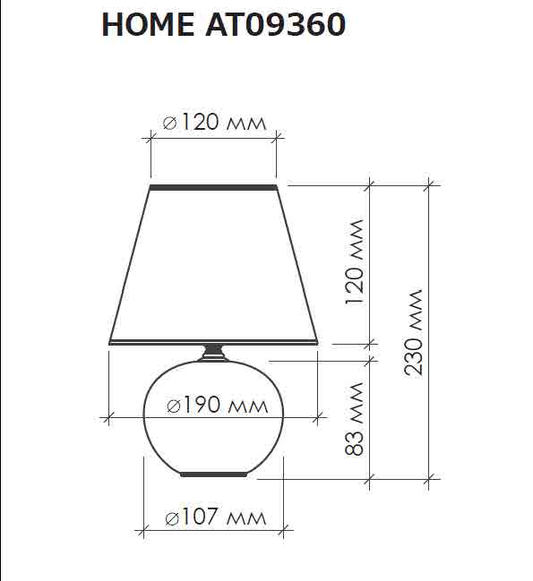 Настольная лампа AT09360 (Coffee)