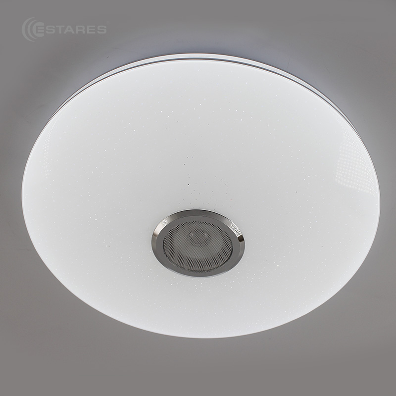 Управляемая светодиодная музыкальная люстра MUSIC RGB 60W R-APP-390-WHITE CHROME-220-IP20
