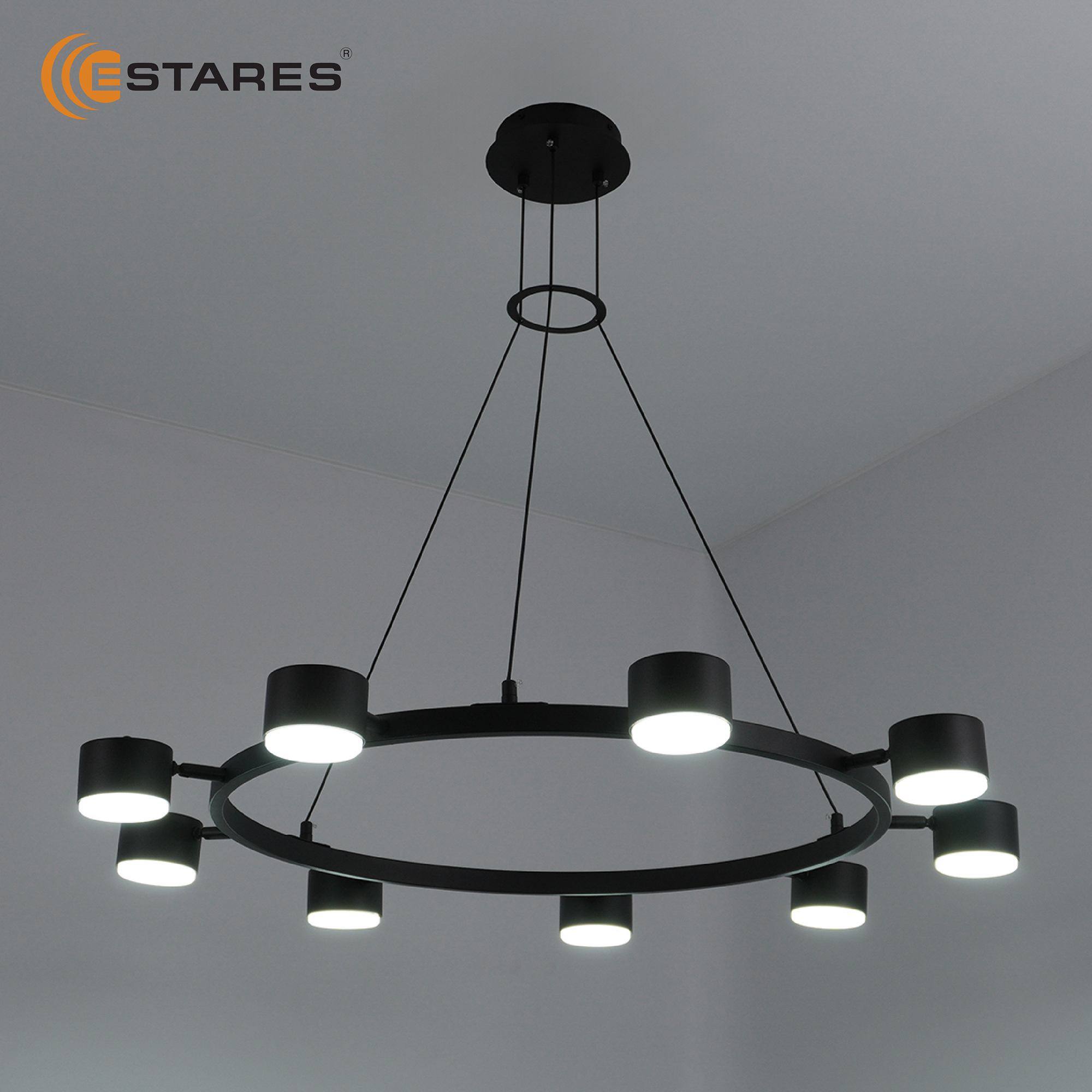 LAMPADA 9xGX53 black Озон 10