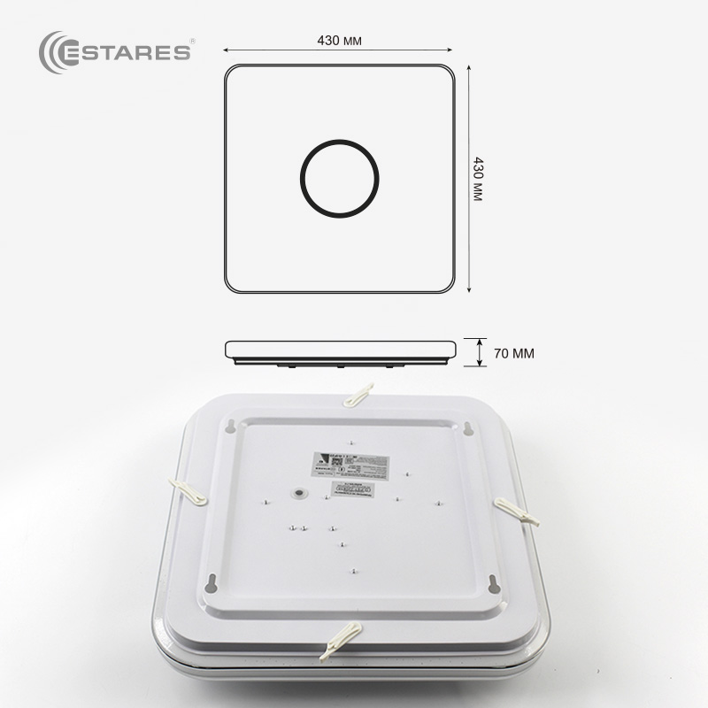 Управляемая светодиодная музыкальная люстра a-play RGB 80W S-APP-430-WHITE WHITE-220-IP20