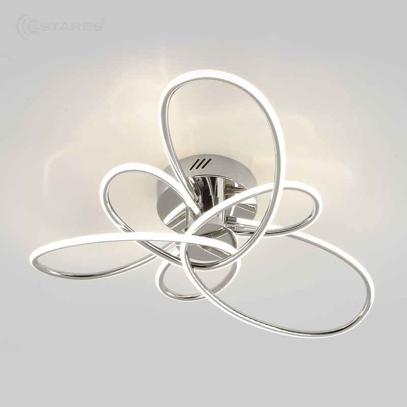 Светодиодный светильник неуправляемый LIANA VIVA  65W R-500x200-NW-CHROME/OPAL-220-IP20/4000K