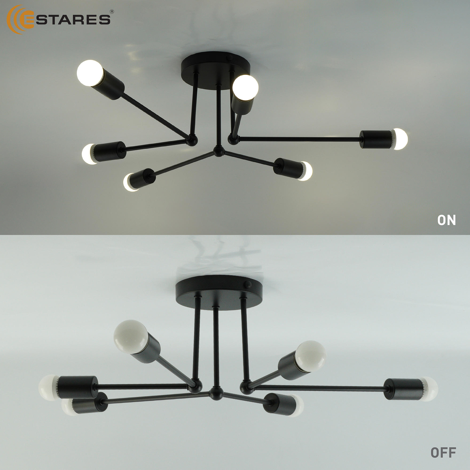 Люстра BELFAST 6xE27 R-740x190-BLACK-220-IP20