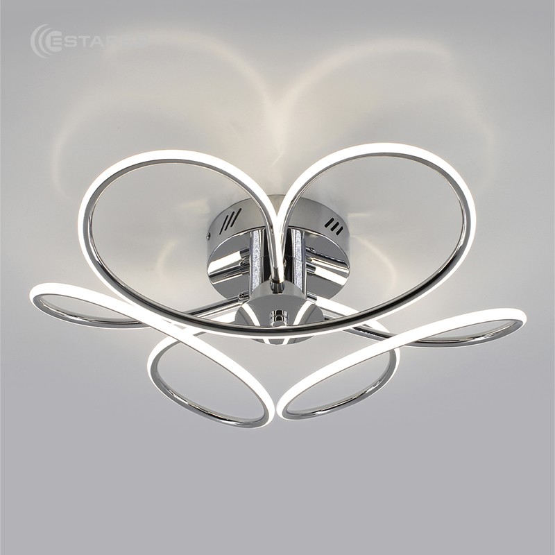 Светодиодный светильник неуправляемый BUENA 65W R-500x200-NW-CHROME/OPAL-220-IP20/4000K