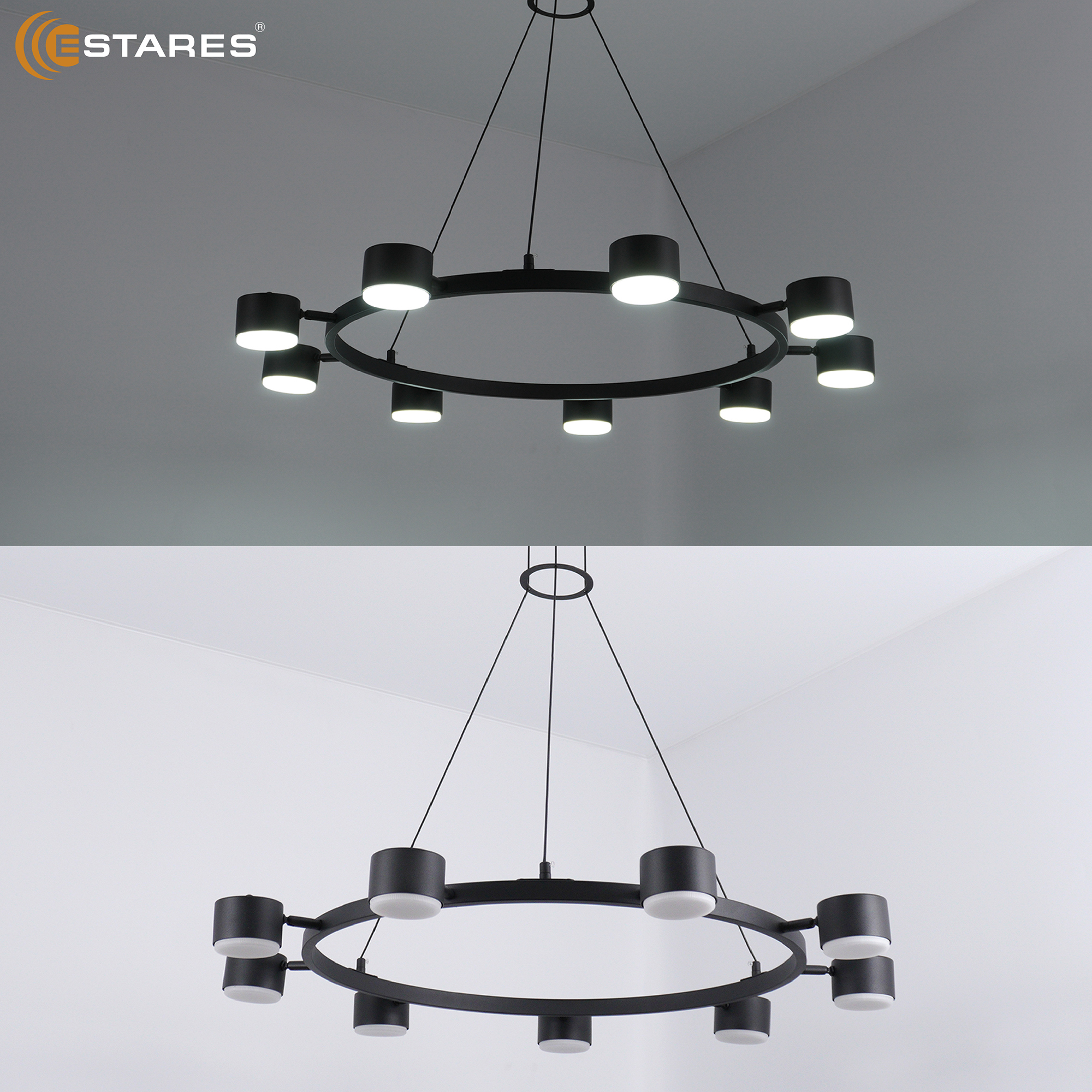 LAMPADA 9xGX53 black Озон 2