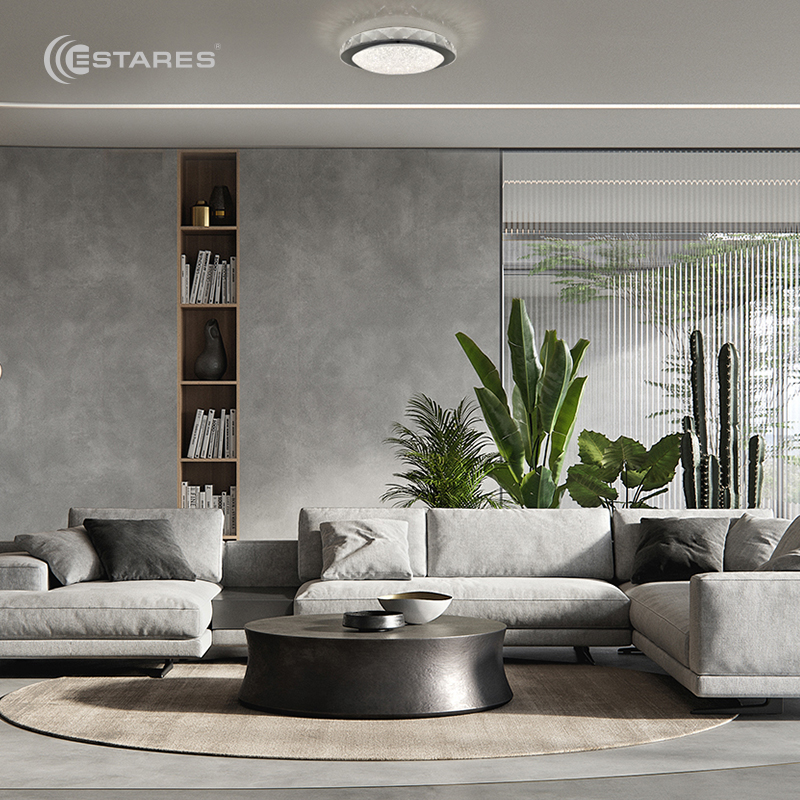 Накладной светодиодный светильник SIYANIE 25W R-350-CW-CRYSTAL-IP20 2019