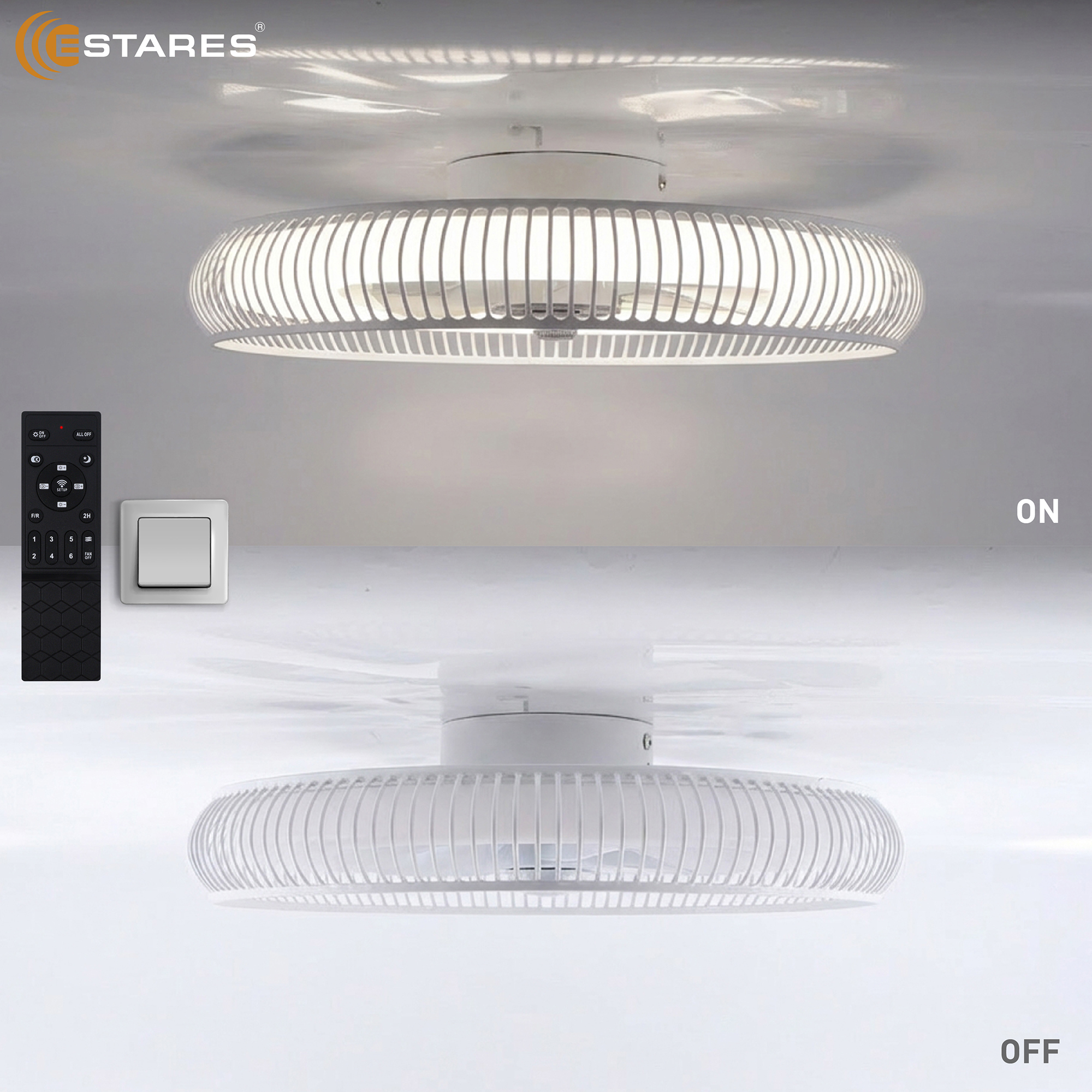 FAN FRAME 45W+15W R-APP-WHITEWHITE Озон 2