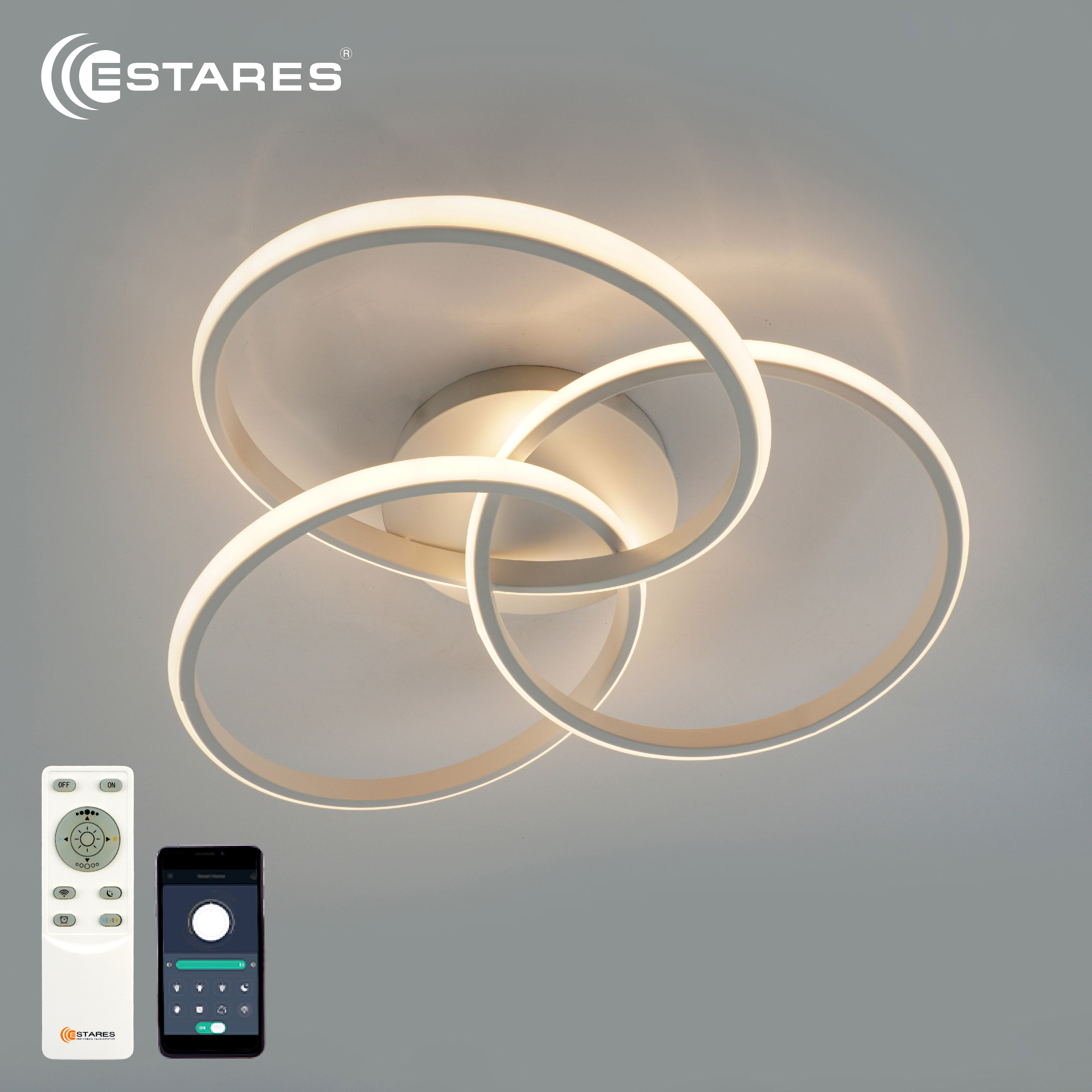 Управляемая светодиодная люстра  EVITA 80W 3R-APP-510X130-WHITE/WHITE-220-IP20