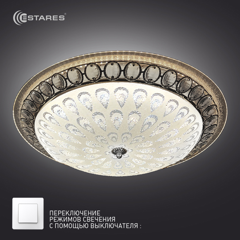 Управляемый светодиодный светильник on/off  SAFI  CHROME 72W R-515-WHITE-220-IP20