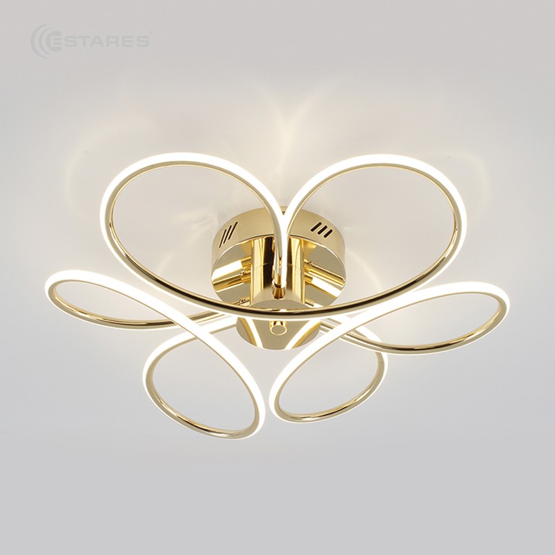 Светодиодный светильник неуправляемый BUENA 65W R-500x200-NW-GOLD/OPAL-220-IP20/4000K
