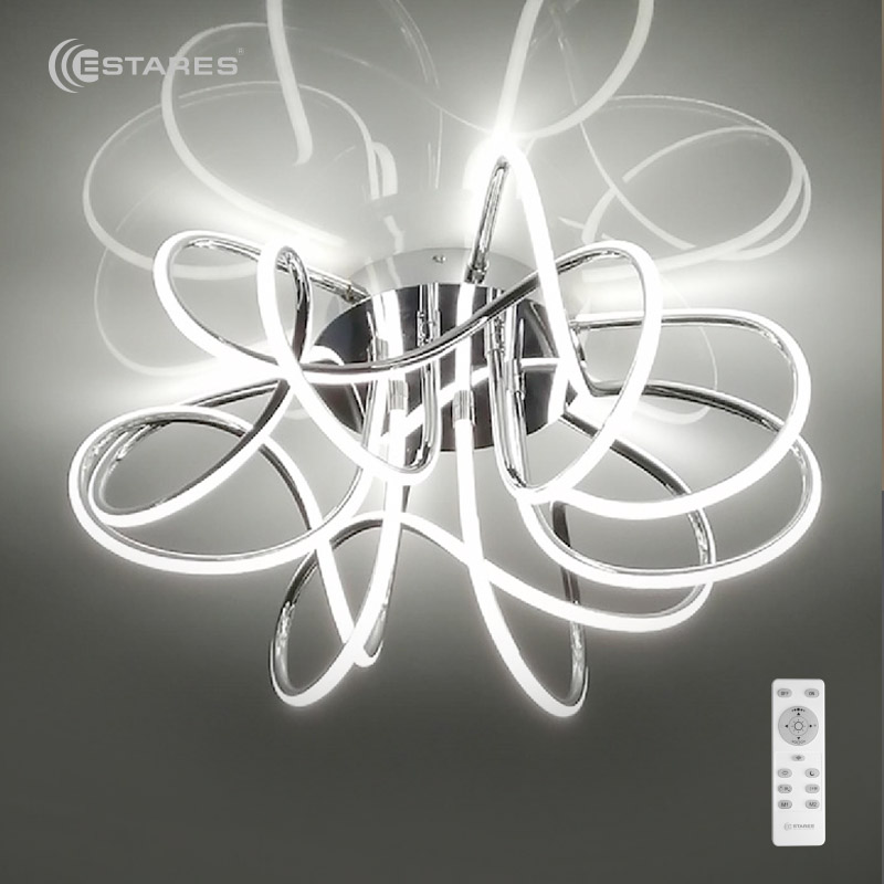 Управляемый светодиодный светильник LIANA MUSE 80W R-600-CHROME/OPAL-220-IP20/2020