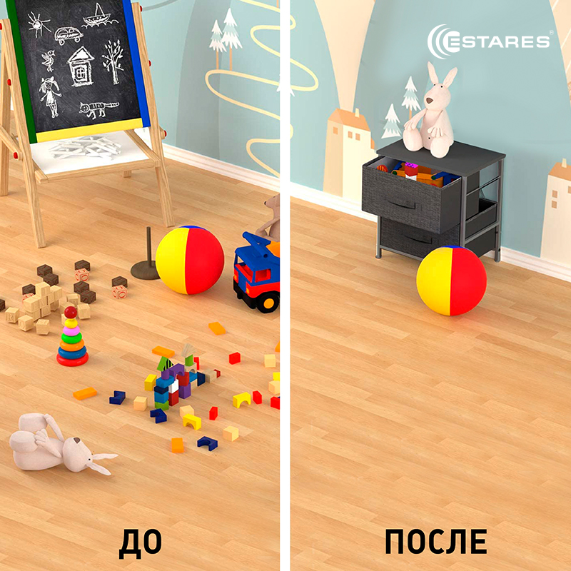 COMMOD novel 2F-2D-GRAY-45х30х51 тумба прикроватная