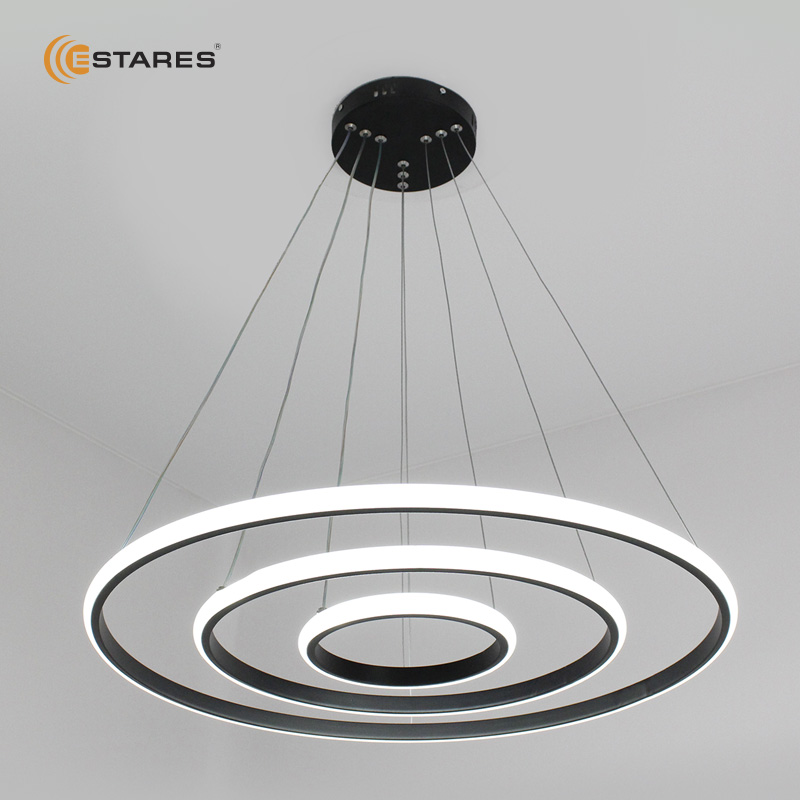 Управляемая светодиодная люстра LATTE 70W 3R-APP-600x1100-BLACK WHITE-220-IP20