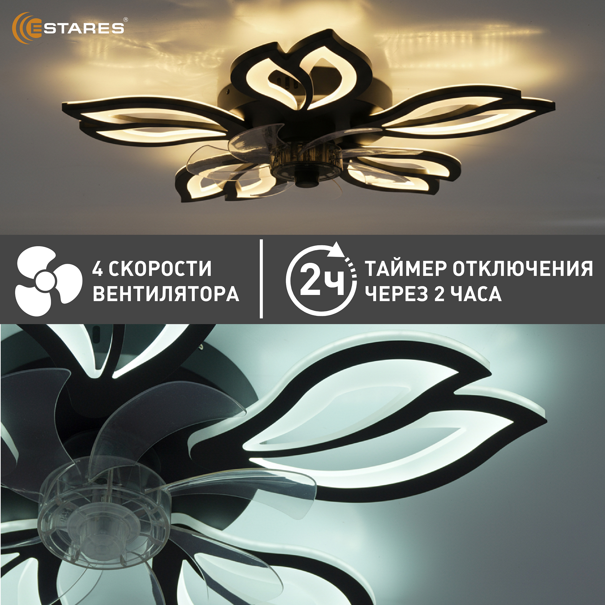 FAN ASTRA 70W+19W 5F-IRC-620x125-BLACKWHITE Озон 7